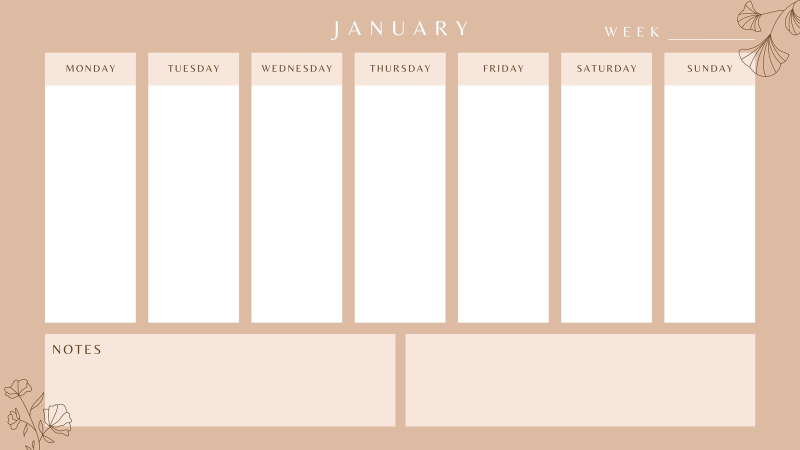 Free, printable, customizable weekly calendar templates Canva